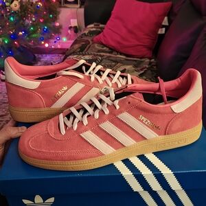 Adidas Pink Suede Sneakers